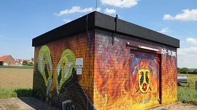 Feuerwehr-Graffiti Rendel © Stadt Karben