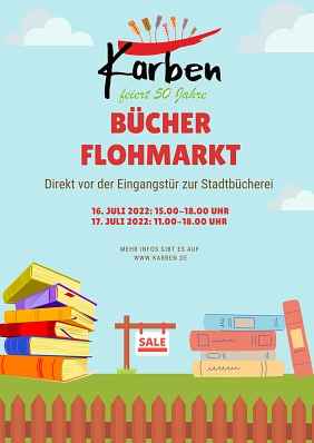 Flyer Bücherflohmarkt © Stadt Karben