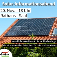 Große Solar-Informationsveranstaltung im Bürgerzentrum © Stadt Karben