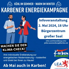Kostenloser Klima-Check - Karbener Energiekampagne startet mit großem Infoabend © Stadt Karben