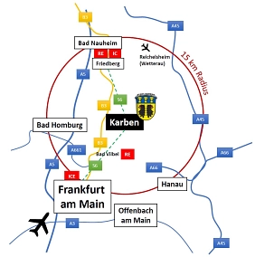 Lage und Anbindung Karben Lage und Anbindung Karben © Stadt Karben