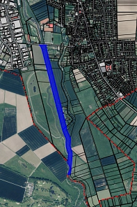 LSG Auenverbund Wetterau – vom Verbot ausgenommen (blau markiert), ist der östliche Teil der Nidda LSG Auenverbund Wetterau –
vom Verbot ausgenommen (blau markiert), ist der östliche Teil der Nidda © Stadt Karben